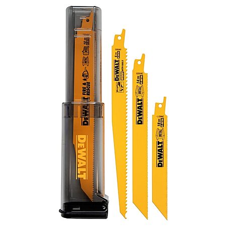 DEWALT ToughCase reciprocating saw blades, 16-pack