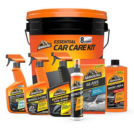 Armor All car cleaning bucket kit, 8 pieces